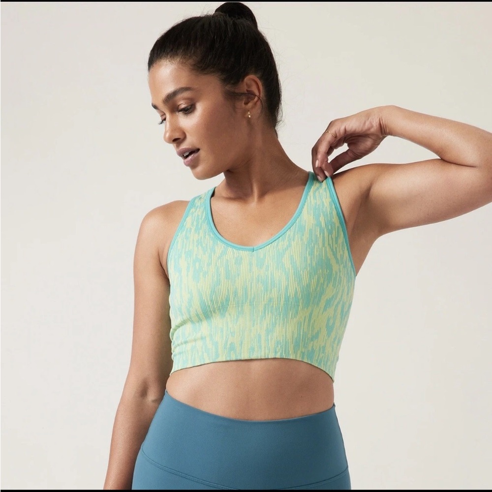Athleta aurora ribbed seamless crop tank